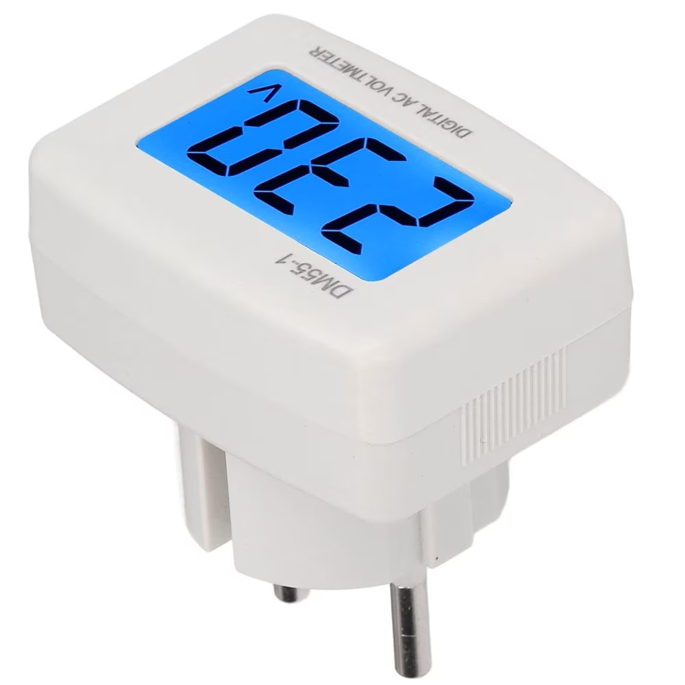 Voltmetru digital AC DM55-1 cu stecher EU, afisaj LCD, 80-300V [3]