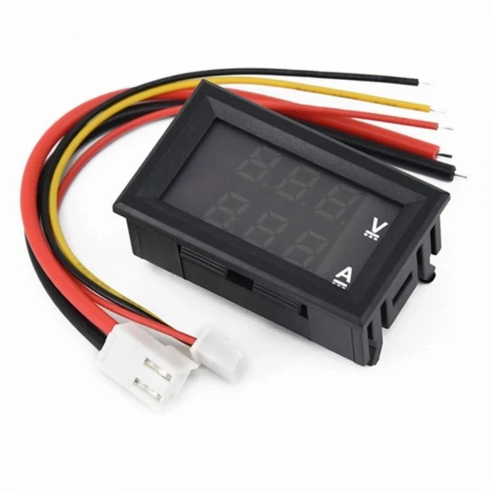 Voltmetru si ampermetru digital DC 0-100V 100A, display LED, shunt extern 100A [3]