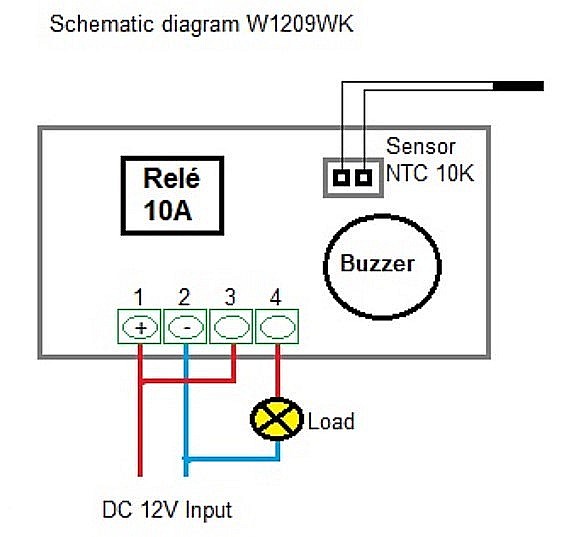 W1209WK Termostat Digital Control Temperatura 12VDC [2]