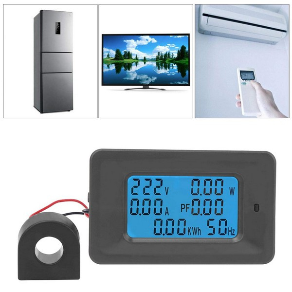 Wattmetru digital AC P06S-100 100A, voltmetru, ampermetru, contor energie, factor putere [9]