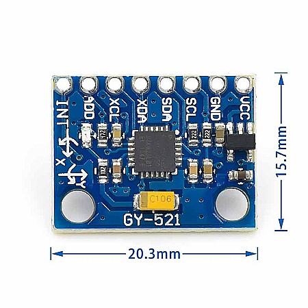 Accelerometru si giroscop GY-521 MPU-6050 3 Axe cu pini lipiti [2]