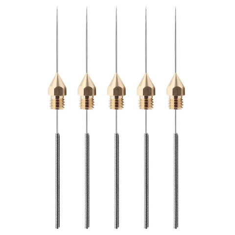 Scule - Ace curatare duze de 0.35mm, inox, argintii (set 5 buc.)