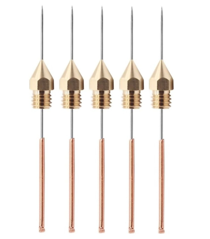 Scule - Ace curatare duze de 0.5mm, inox, aurii (set 5 buc.)