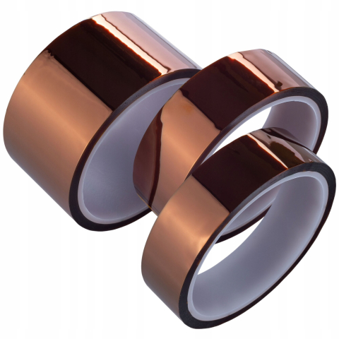 Scule - Banda adeziva izolatoare Kapton 10mm x 30m, folie poliimida rezistenta la temperatura