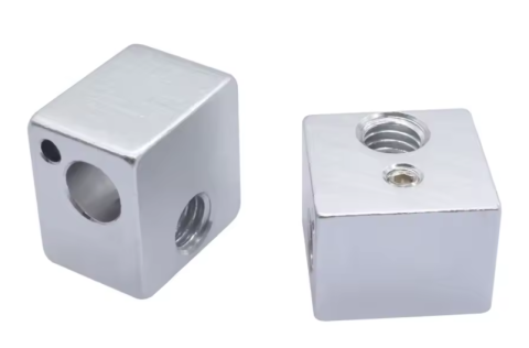 Piese si componente imprimante 3D si CNC - Bloc de incalzire V5 din aluminiu, 16x16x12mm, imprimanta 3D
