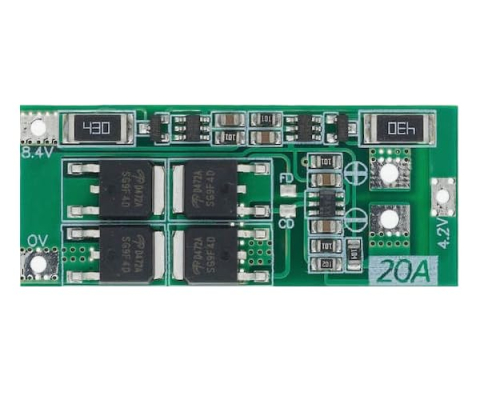 Acumulatori, BMS si accesorii - BMS 2S 20A cu balansare pentru baterii Li-ion (8.4V)