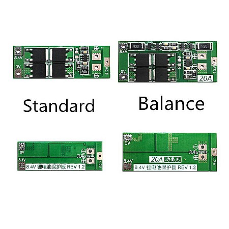 BMS 2S 20A protectie si echilibrare baterii Li-ion 18650 [1]