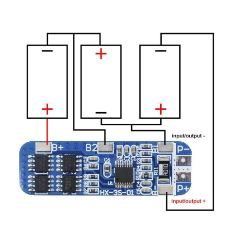BMS 3S 6-8A fara balansare pentru baterii Li-ion (12.6V) [1]