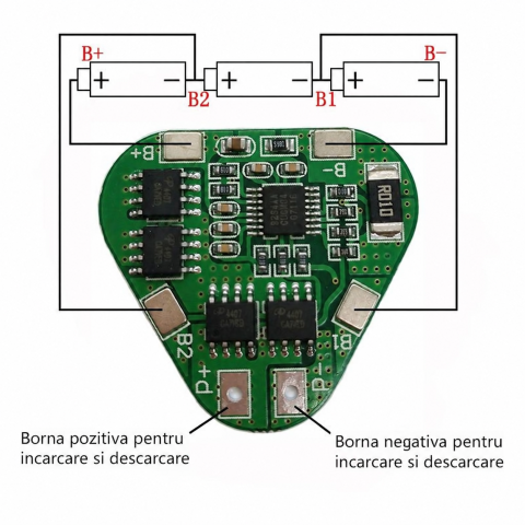 BMS 3S 8A fara balansare pentru baterii Li-ion (12.6V) [2]