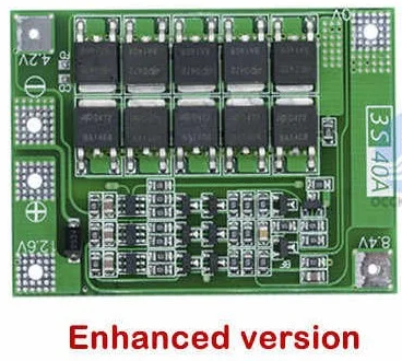 BMS protectie, echilibrare acumulatori 3S Litiu 18650, 12.4V, 40A [1]