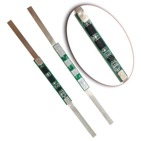 Acumulatori si Module BMS - BMS protectie la incarcare acumulatori 1S Litiu 18650, 3A, cu platbanda sudata