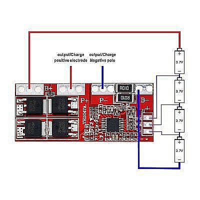 BMS protectie la incarcare acumulatori Litiu 4S 18650 15A [1]