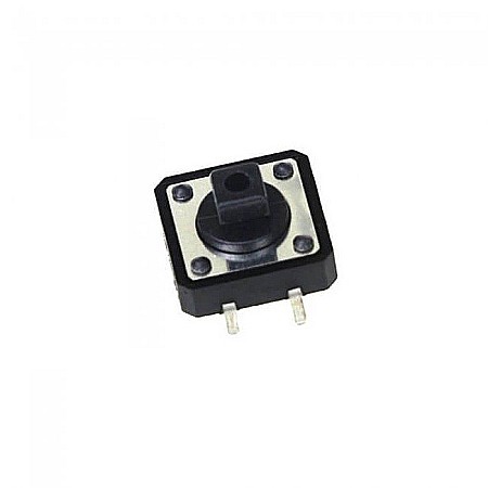 Accesorii si componente pentru Arduino - Buton mecanic cu apasare 12x12x7.3mm, 50mA, 12VDC, negru