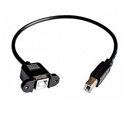 Cabluri si conectori - Cablu extensibil USB 2.0 tip B, mama tata, 30cm cu suport prindere