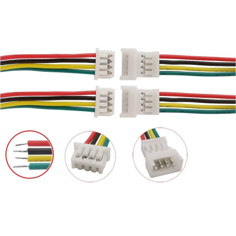 Cablu JST 4 pini, mufa mama-tata 20cm (set 5 buc) [2]