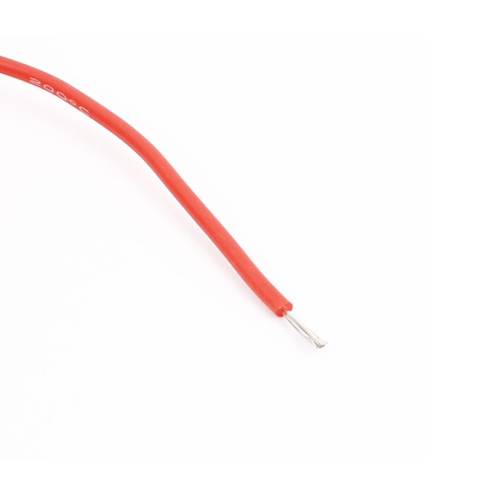 Cablu rosu 24AWG silicon, rezistent la caldura, 1.6mm, 5m [1]