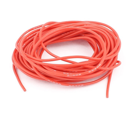 Accesorii baterii si acumulatori - Cablu rosu 24AWG silicon, rezistent la caldura, 1.6mm, 5m