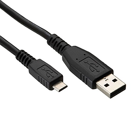 Cabluri si conectori - Cablu USB la micro USB, 30cm, negru