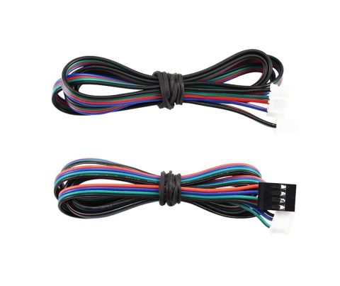 Piese electrice si electronice - Cablu XH2.54 pentru motor pas cu pas NEMA17, 1m, conectori negru si alb
