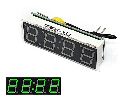 Ceas digital LED 3 in 1, cu voltmetru & termometru, DC 5V-30V [1]