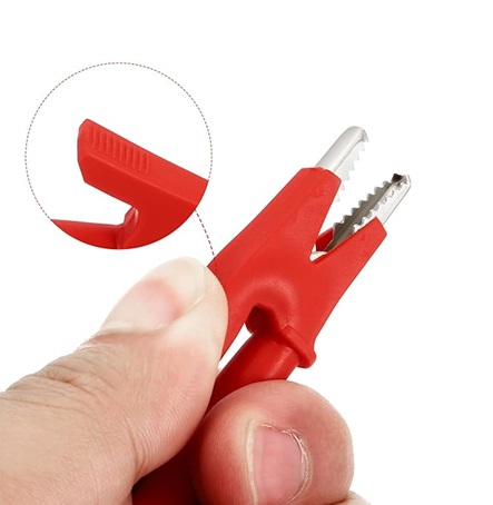 Cleste de testare crocodil izolat, 5cm, rosu [1]