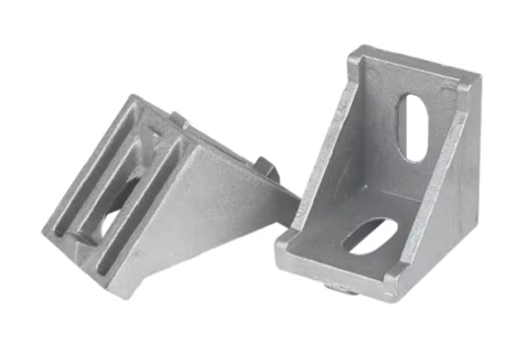 Piese mecanice - Coltar din aluminiu 2028, unghi drept, cu gaura alungita (set 2 buc.)