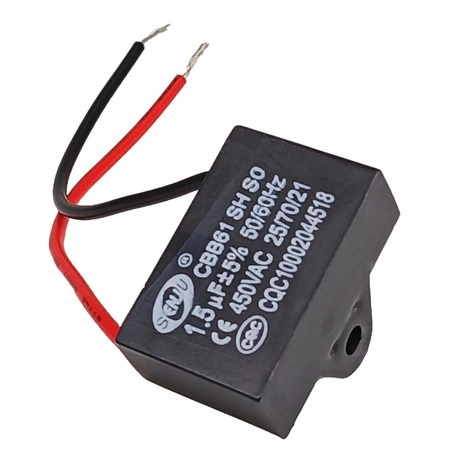 Condensator CBB61 1.5uF 450VAC, 2 fire, cu prindere pe spate [1]