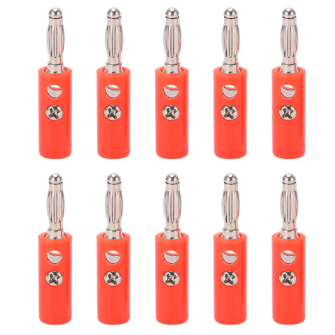 Conector banana tata 4mm, rosu, 6A, 125V AC