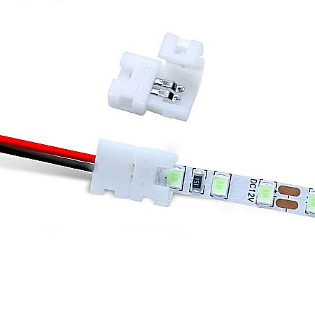 Conector banda LED 2835, 5mm, 12-24V, 2 pin (set 10 buc) [1]