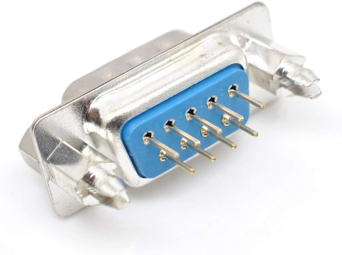 Conector D-SUB DB9 mama RS232, 9 pini, THT drept, pentru PCB [1]