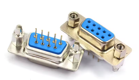 Conectori, mufe si blocuri terminale - Conector D-SUB DB9 mama RS232, 9 pini, THT drept, pentru PCB