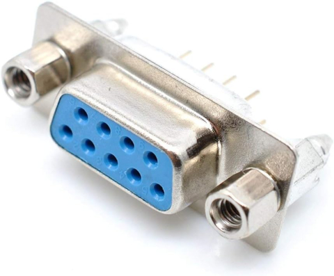 Conector D-SUB DB9 mama RS232, 9 pini, THT drept, pentru PCB [2]
