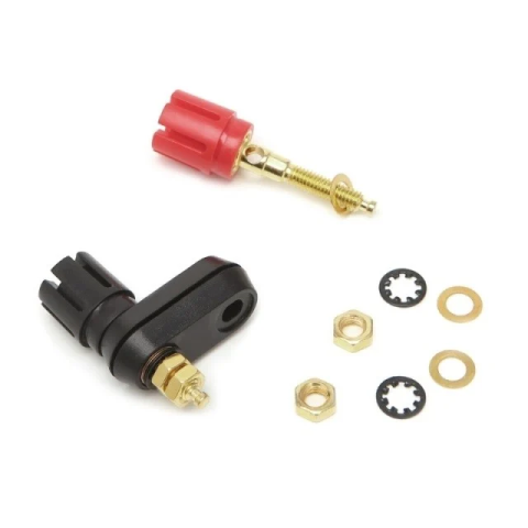 Conector de putere dual banana 4mm, cu borne filetate, rosu si negru [1]