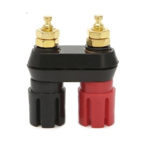 Scule si aparate de masura - Conector de putere dual banana 4mm, cu borne filetate, rosu si negru