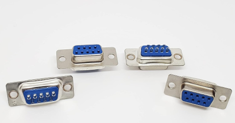 Conector mama DB9 RS232 pentru lipit, montare pe carcasa [1]