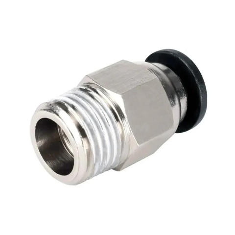 Extrudere si accesorii - Conector pneumatic PC4-01, filet M10, pentru tub PTFE 4mm, imprimanta 3D
