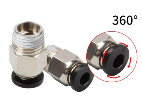 Conector pneumatic PC4-01, filet M10, pentru tub PTFE 4mm, imprimanta 3D [3]