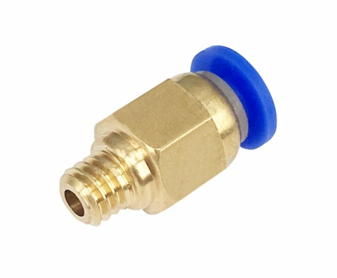 Conector pneumatic PC4-M5 cu opritor interior, tub PTFE 4mm, filament 1.75mm