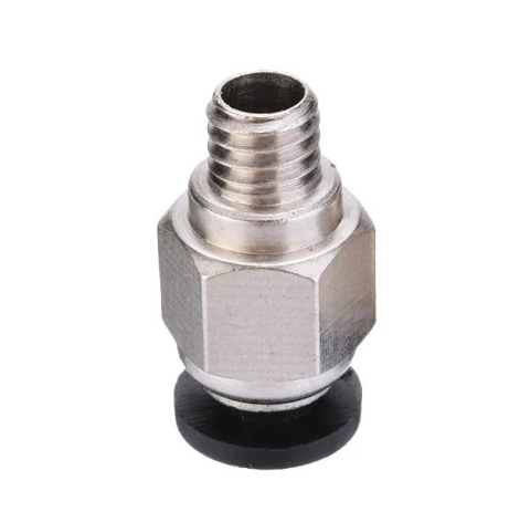 Conector pneumatic PC4-M6 cu trecere completa, tub PTFE 4mm, filament 1.75mm