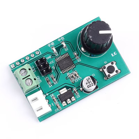 Controller dual servomotor 2 canale MG995 si SG90, reglaj prin buton si UART [6]