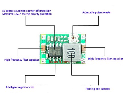 Convertor DC-DC step-down LM2596 Mini360, de la 4.75V-23V la 1V-17V ajustabil [2]