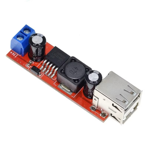Convertoare DC-DC - Convertor DC-DC step-down, 6-40V la 5V, 3A, dual USB-A