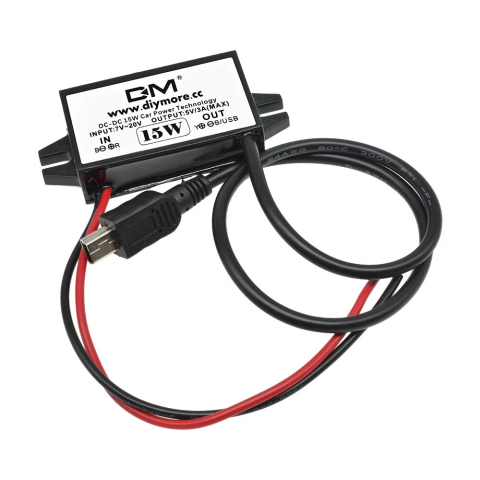 Convertor DC-DC step-down 7-20V la 5V, 3A, 15W, USB-C, rezistent la apa [0]