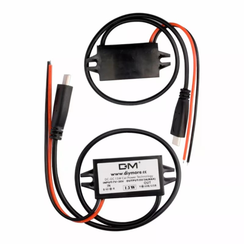 Convertor DC-DC step-down 7-20V la 5V, 3A, 15W, USB-C, rezistent la apa [3]