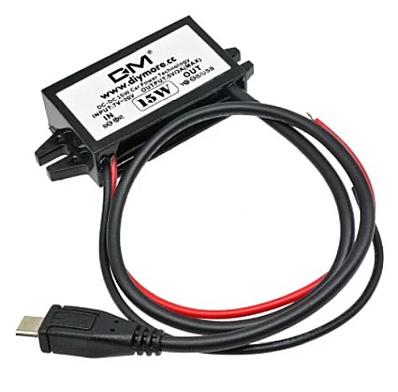 Convertor DC-DC step-down, IN 7-20V, OUT 5V, 3A, cu USB-C, rezistent la apa [1]