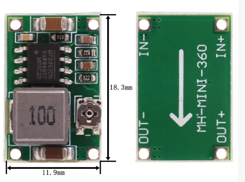 Convertor DC-DC step-down LM2596 Mini360, de la 4.75V-23V la 1V-17V ajustabil [1]