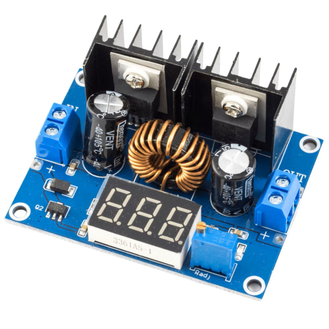 Convertoare DC-DC - Convertor DC-DC step-down XH-M404 XL4016E1, 4-40V la 1.25-36V, 8A, cu afisaj LED