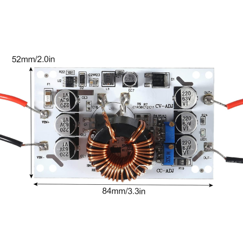 Convertor DC-DC step-up, 10-60V la 12-60V, 10A, 600W, CC/CV [2]