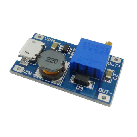 Convertor DC-DC step-up MT3608, 2-24V la 5-28V, micro-USB [0]
