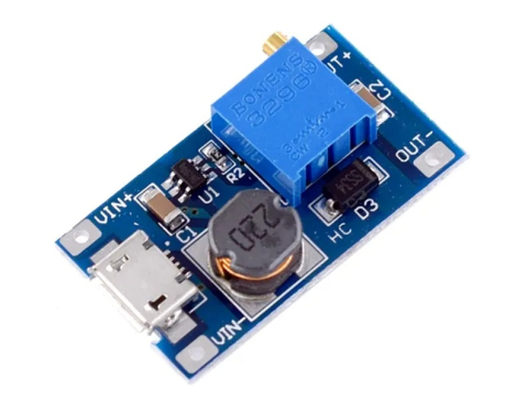 Convertor DC-DC step-up MT3608, 2-24V la 5-28V, micro-USB [1]